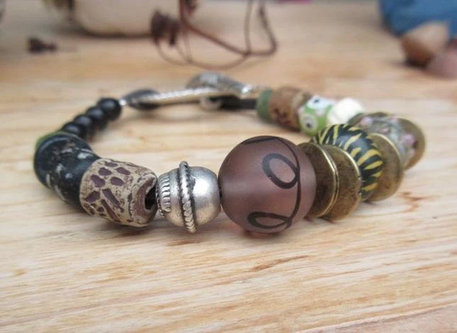 A chic boho urban bracelet with delightful glass beads. – photo 7